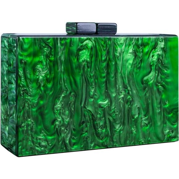 Acrylic Clutch Purses for Women Green2 - Picture 7 of 7